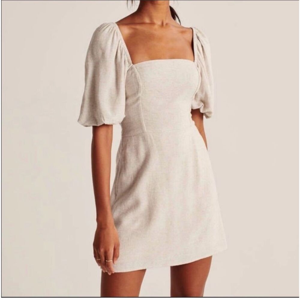 Abercrombie & Fitch Cream Mini Dress